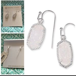 Kendra Scott Lee silver Drusy earrings
